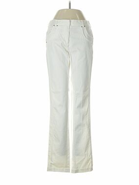 Women's White Stretch Bootcut Jeans